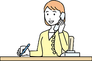 遠方からのお問い合わせイラスト